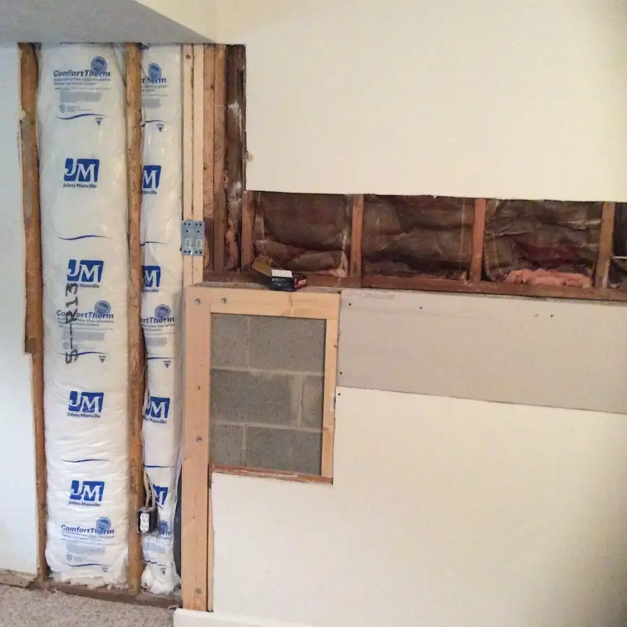 Wall insulation replacement during Contents Cleaning & Restoration in Wells